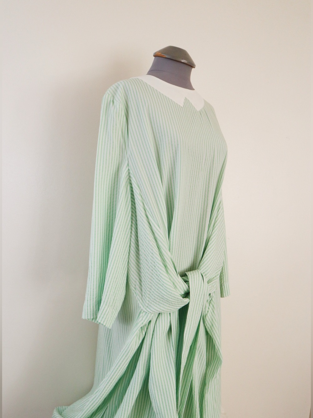 Henrik Vibskov 3D Dress in Green Stripes
